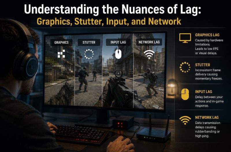 understanding the nuances of lag: graphics, stutter, Input, and network
