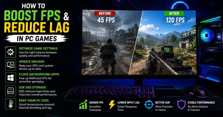 how to boost fps & reduce lag in pc games